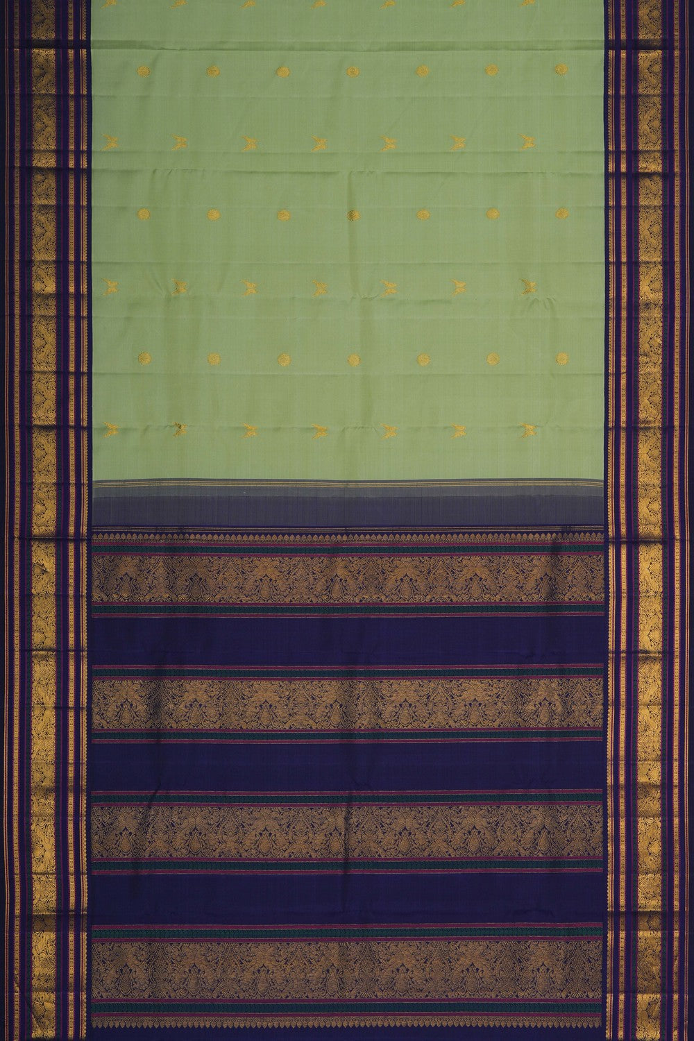Image of A Kanjivaram Silk Mint Green Saree