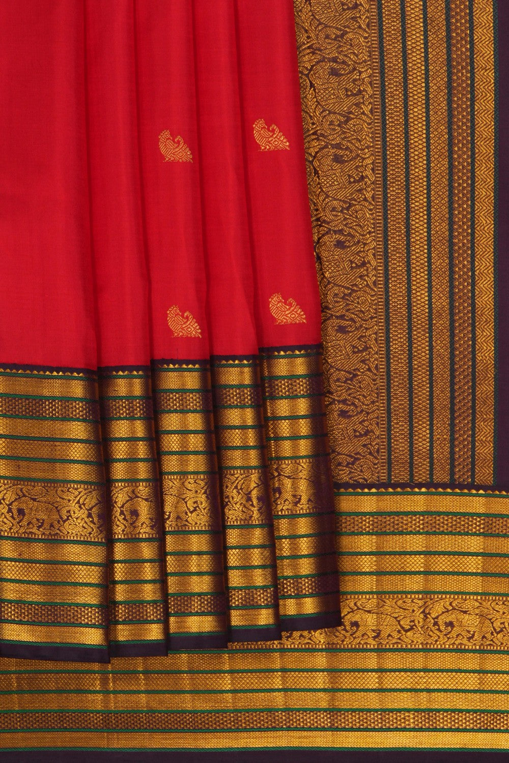 Image of A Kanjivaram Silk Red Saree