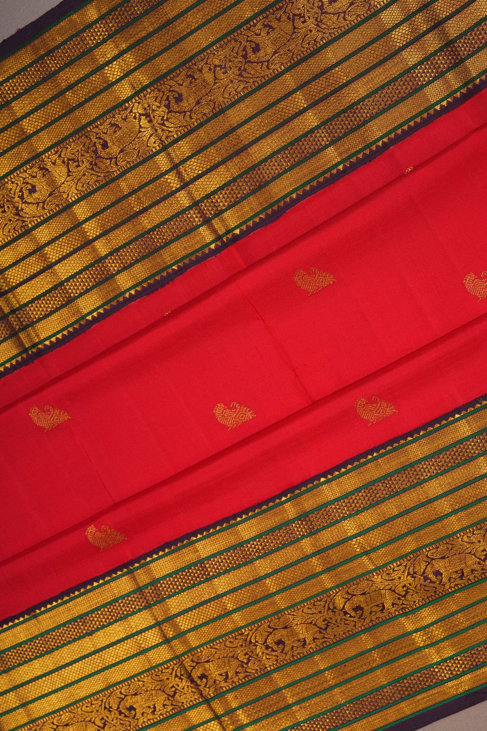 Image of A Kanjivaram Silk Red Saree