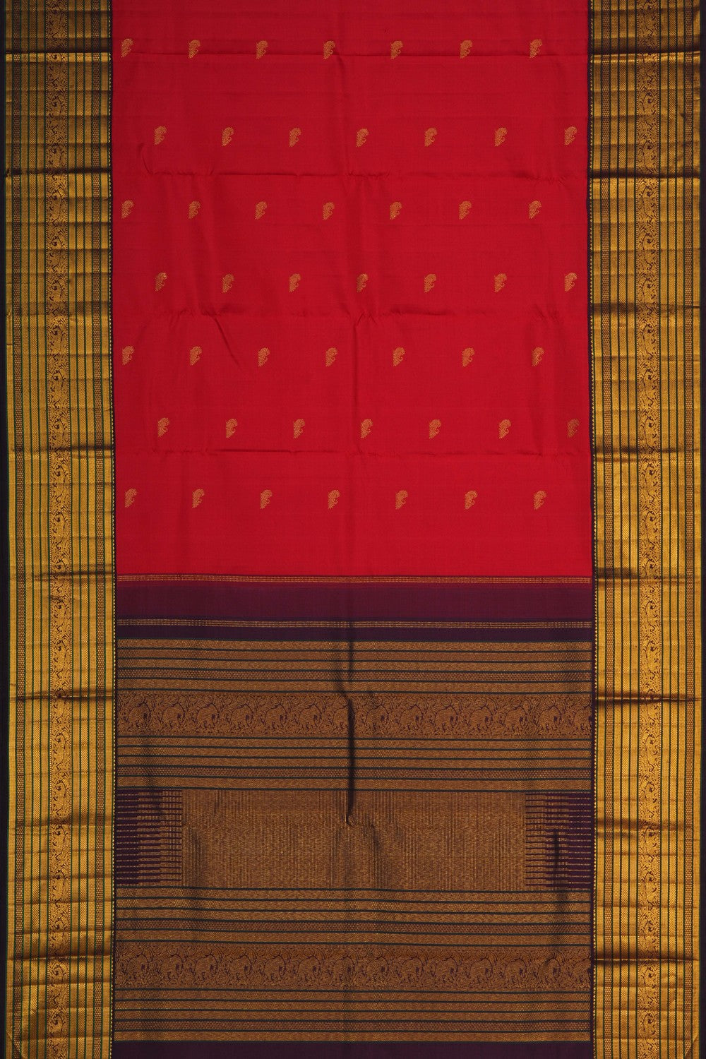 Image of A Kanjivaram Silk Red Saree