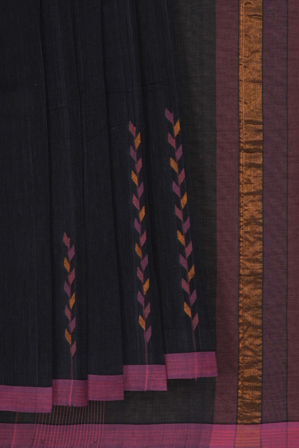 Image of Kanchi Cotton Black Saree