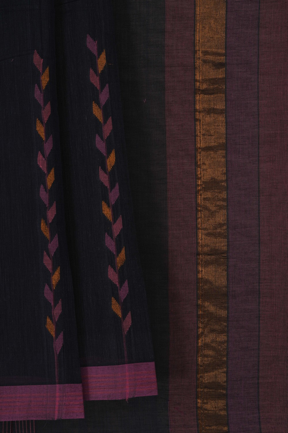 Image of Kanchi Cotton Black Saree