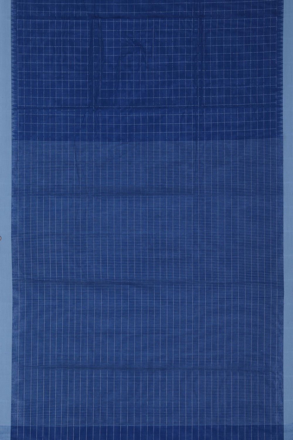 Image of Kanchi Cotton Blue Saree