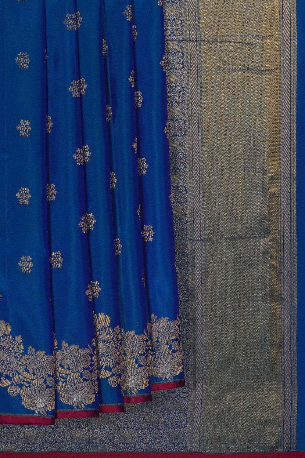 Image of South Silk Blue Saree