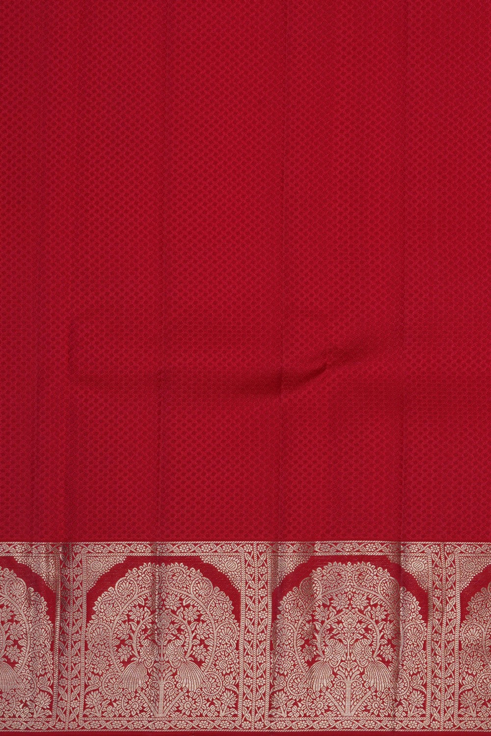 Image of South Thread Jacquard Red Saree