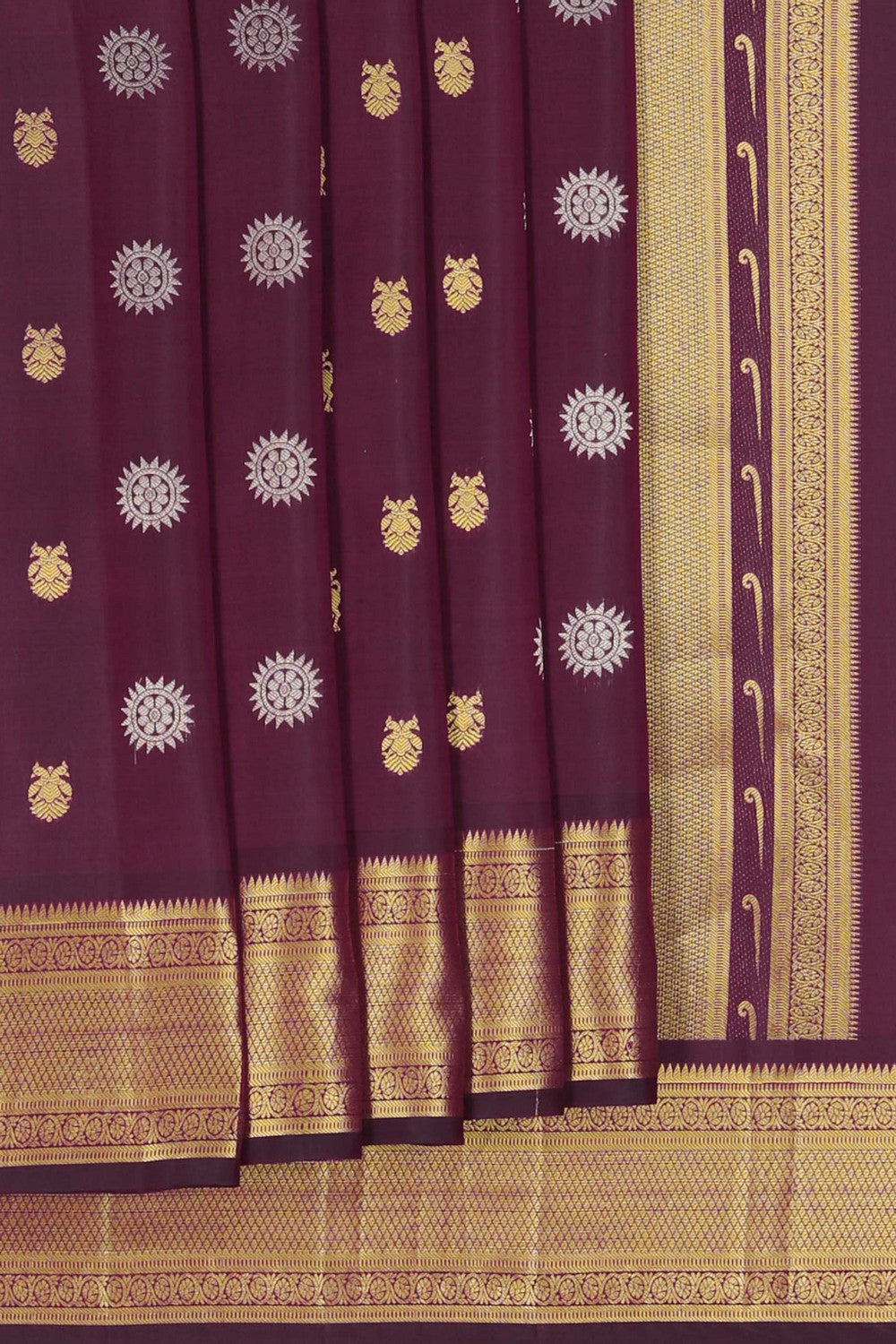 Image of South Silk Violet Saree