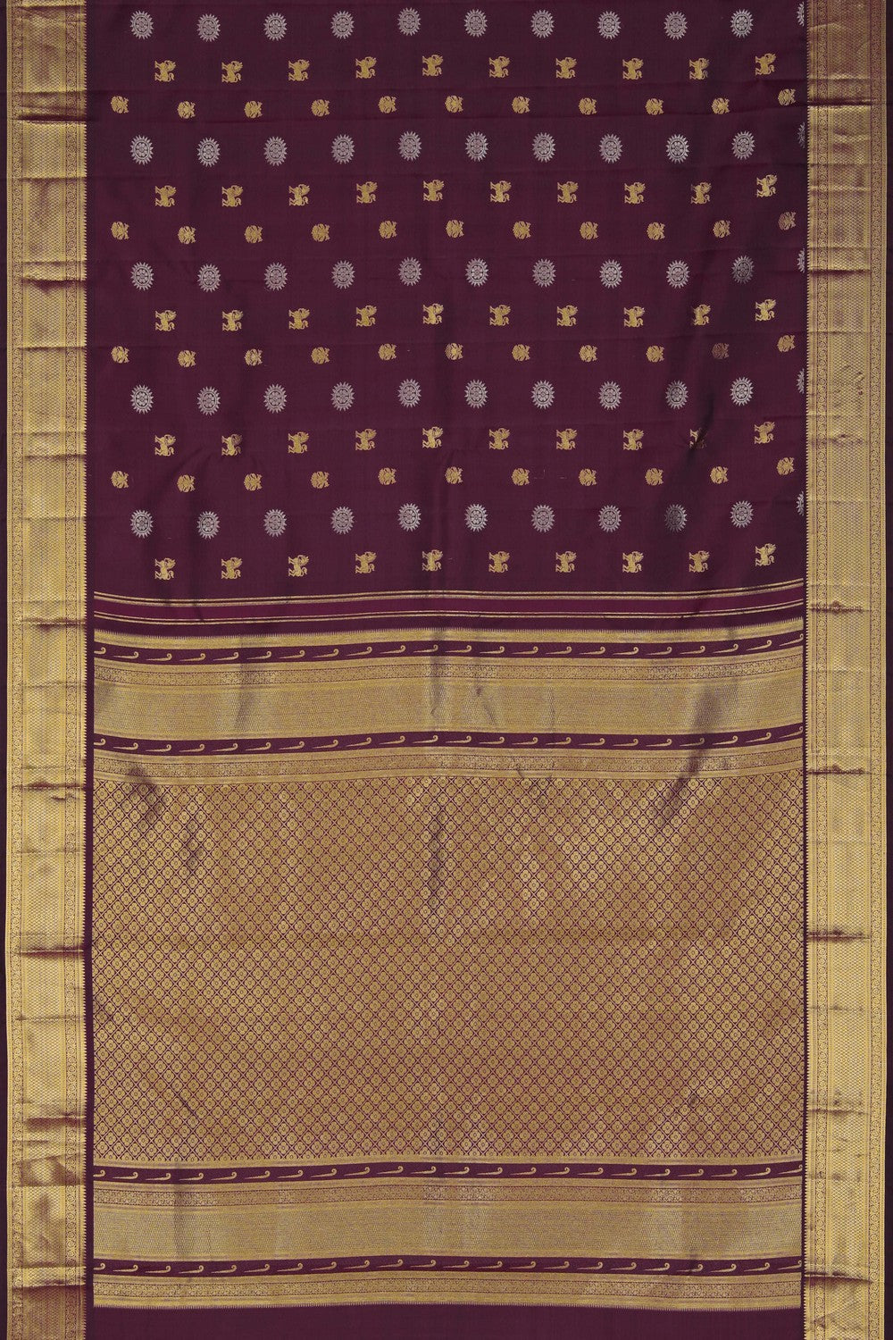 Image of South Silk Violet Saree