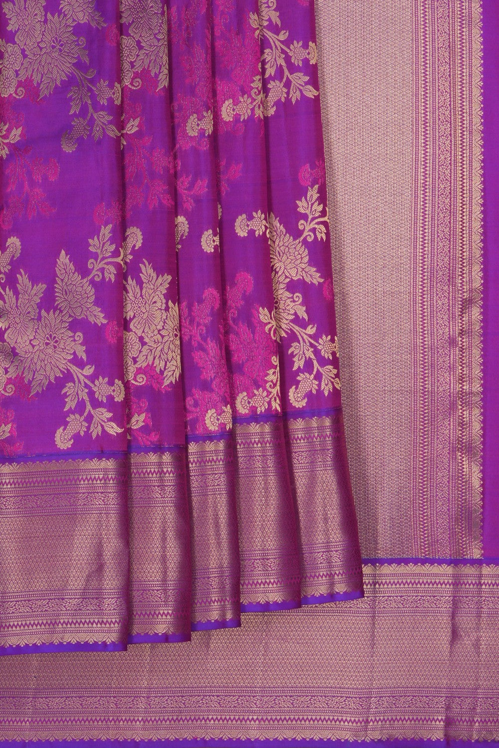 Image of South Silk Purple Saree