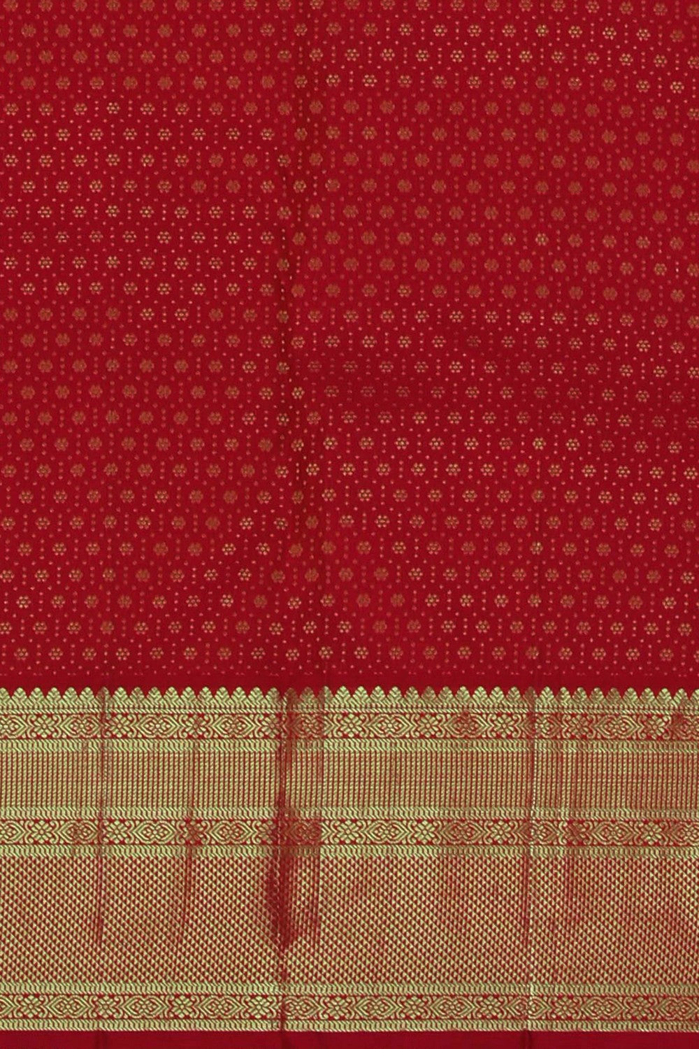 Image of South Silk Brocade Red Saree