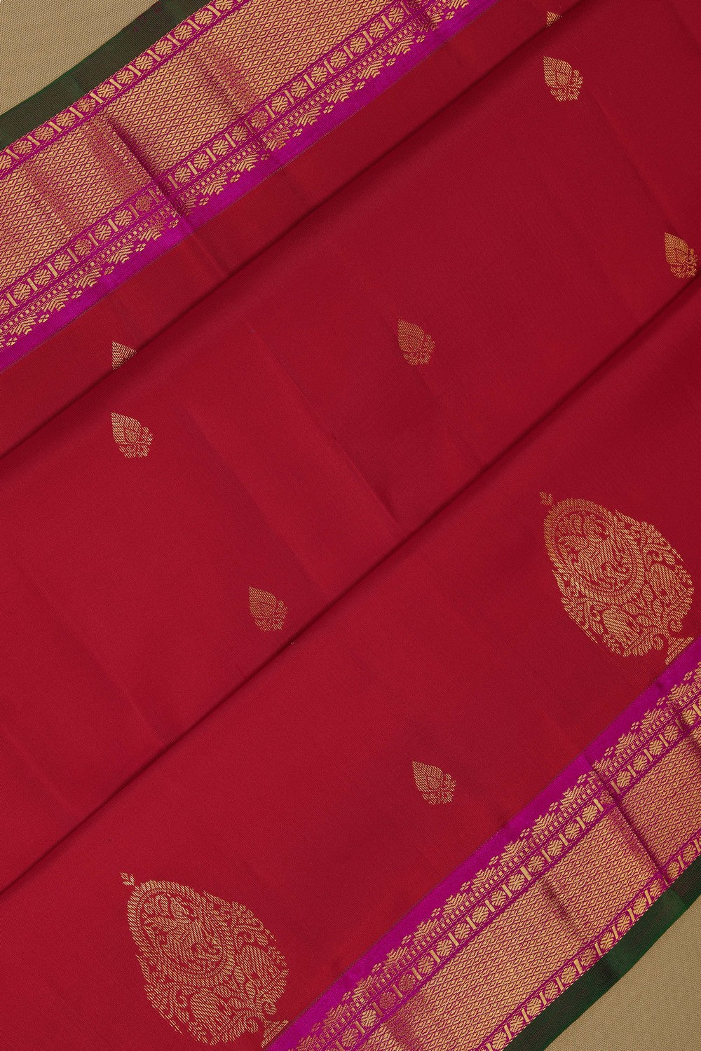 Image of South Silk Red Saree