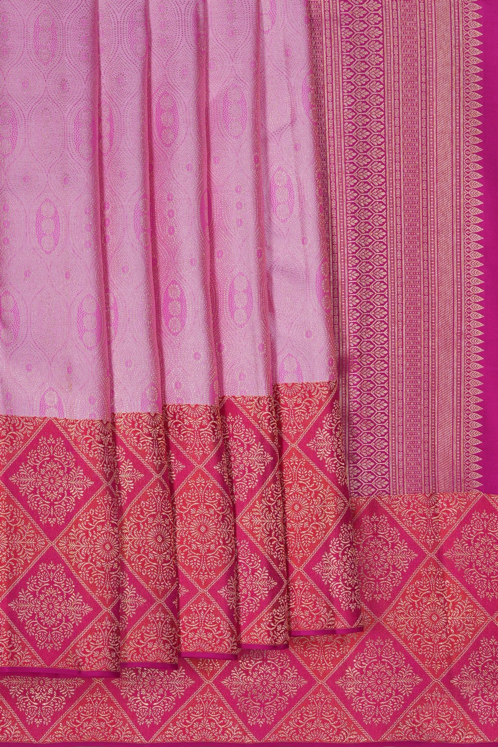 Image of South Silk Brocade Mauve Saree