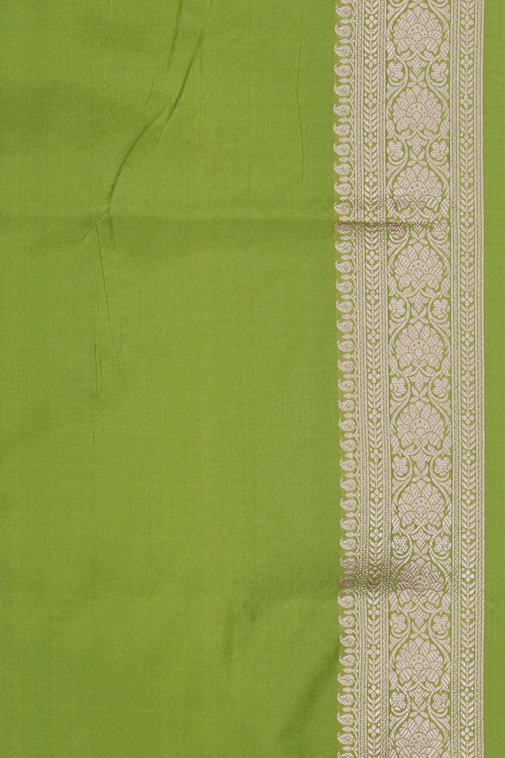 Image of Banarasi Silk Brocade Green Saree
