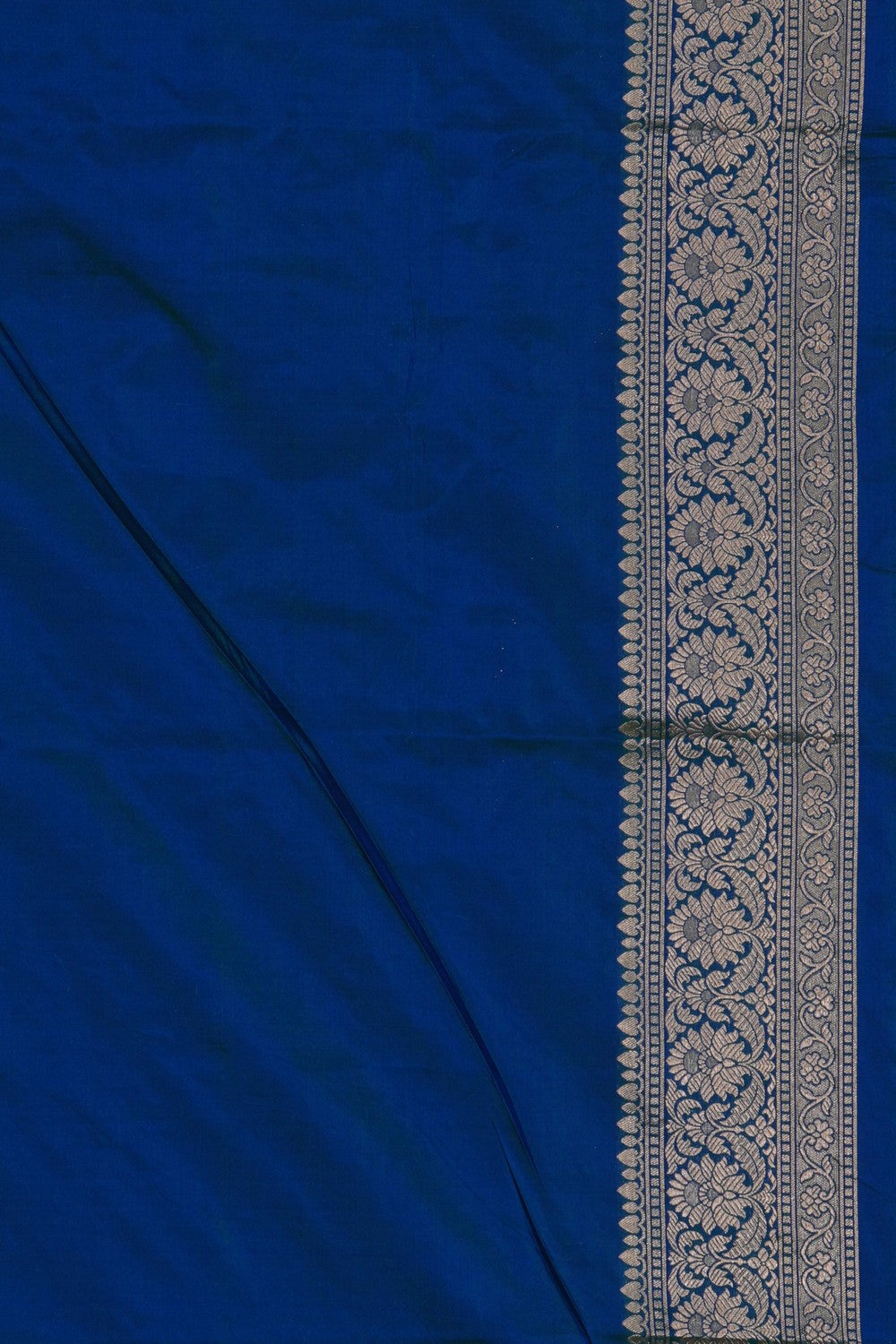 Image of Banarasi Silk Brocade Blue Saree