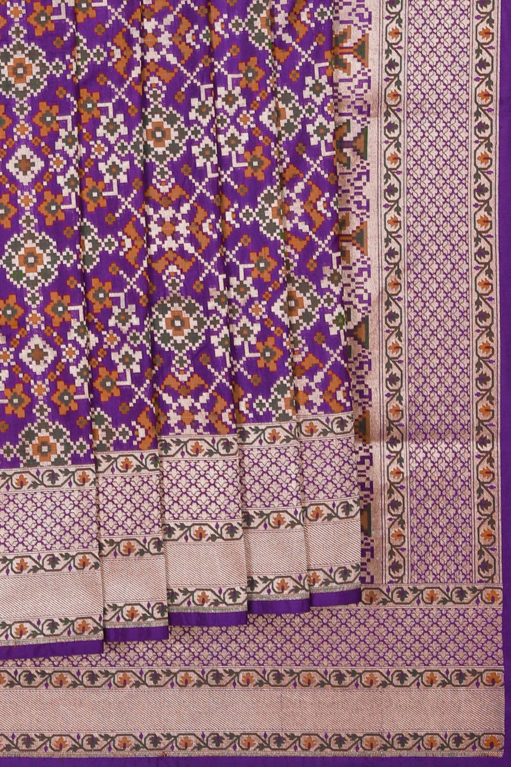 Image of Banarasi Silk Brocade Purple Saree