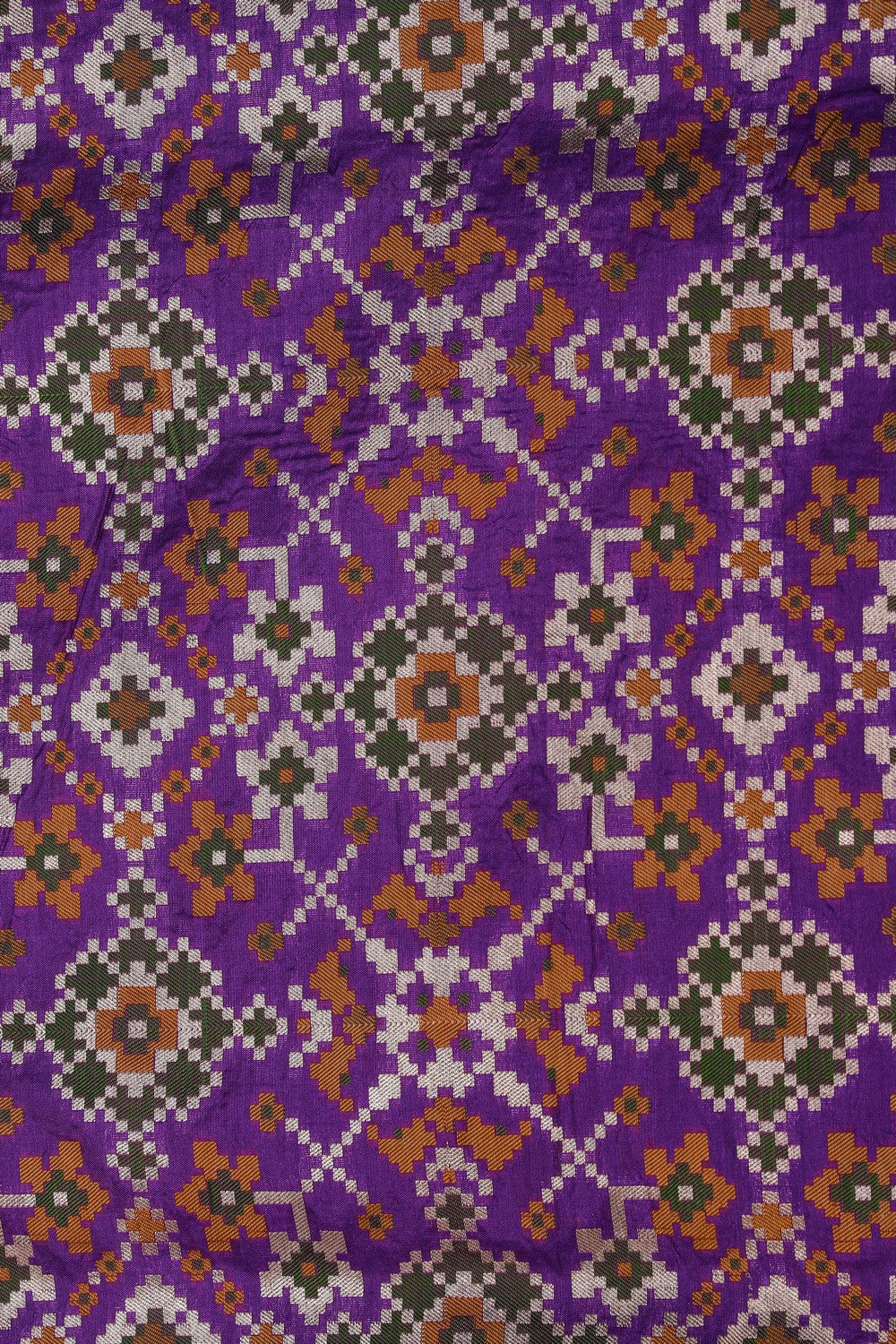 Image of Banarasi Silk Brocade Purple Saree