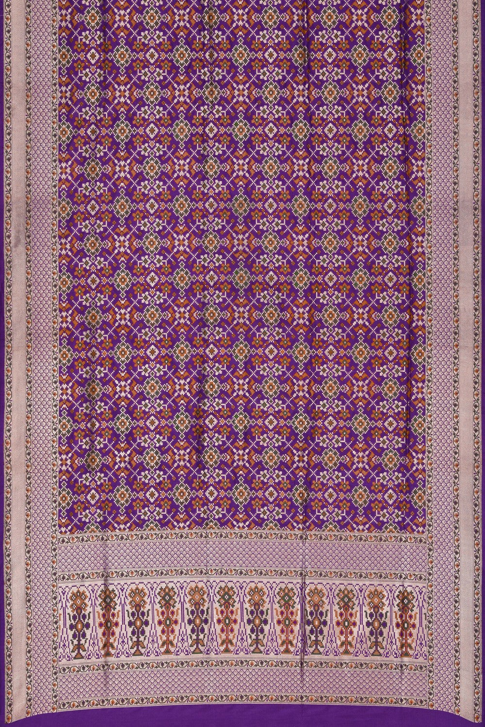 Image of Banarasi Silk Brocade Purple Saree