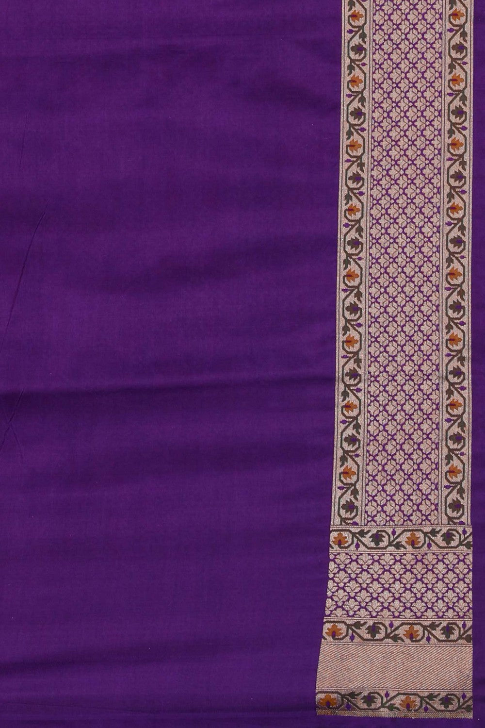 Image of Banarasi Silk Brocade Purple Saree