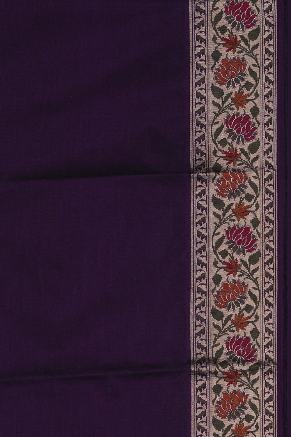 Image of Banarasi Silk Brocade Purple Saree
