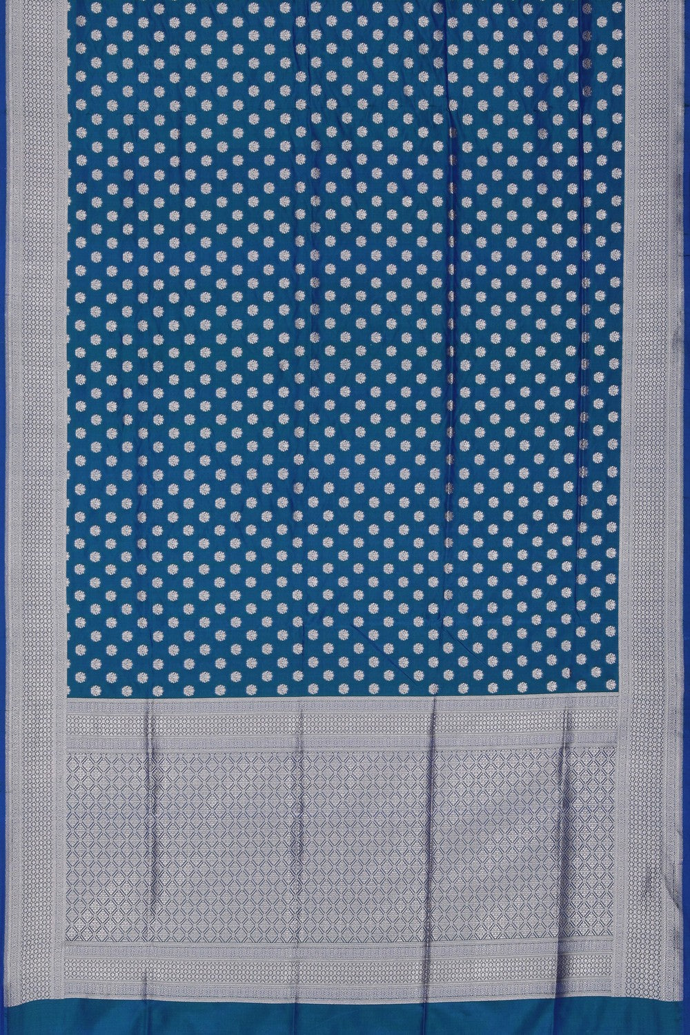 Image of Banarasi Silk Brocade Blue Saree
