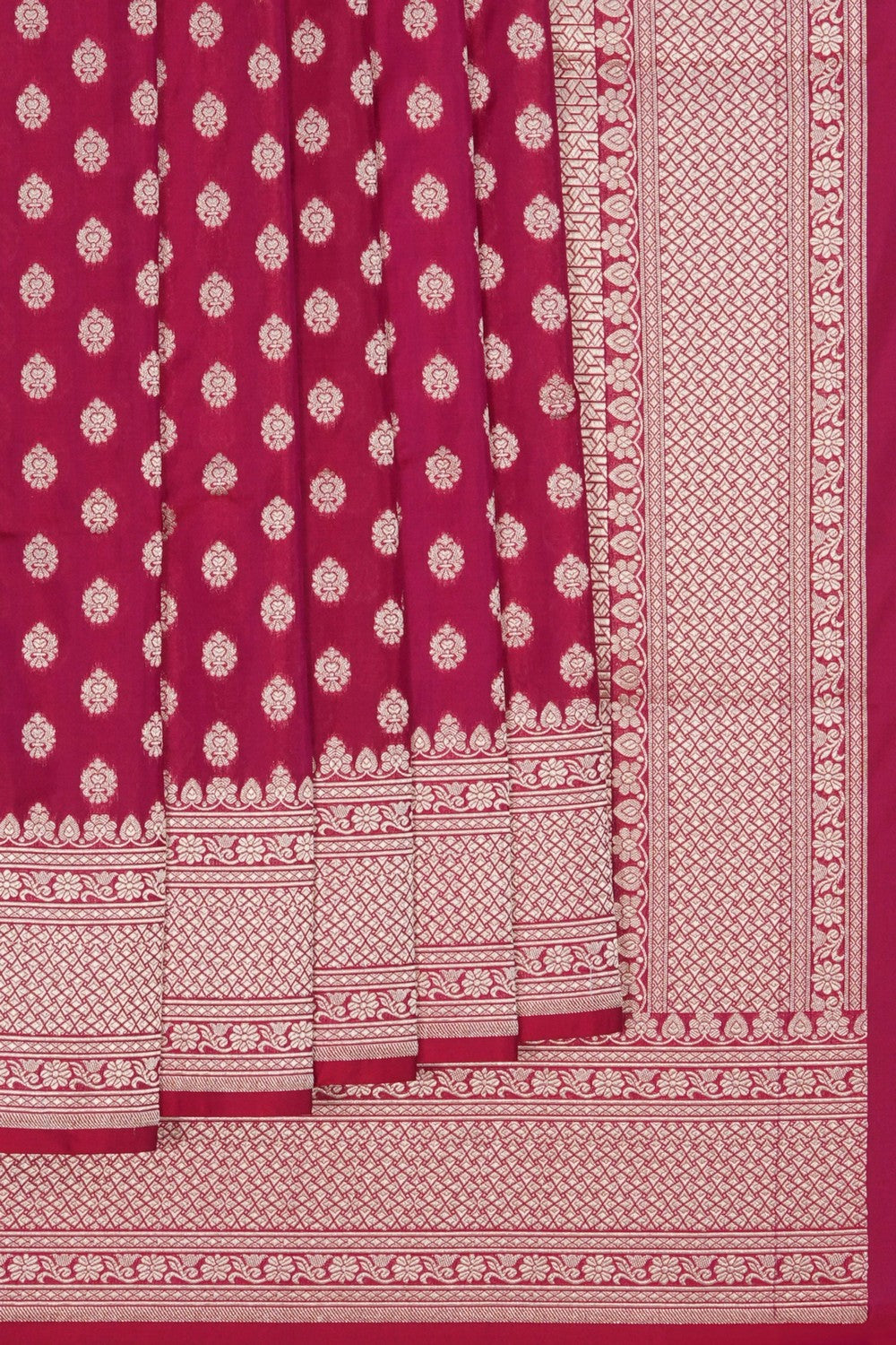 Image of Banarasi Silk Brocade Plum-Pink Saree