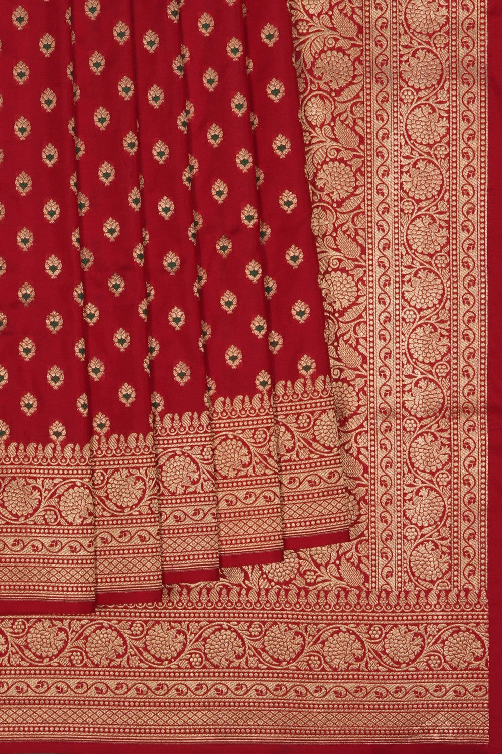 Image of Banarasi Silk Red Saree