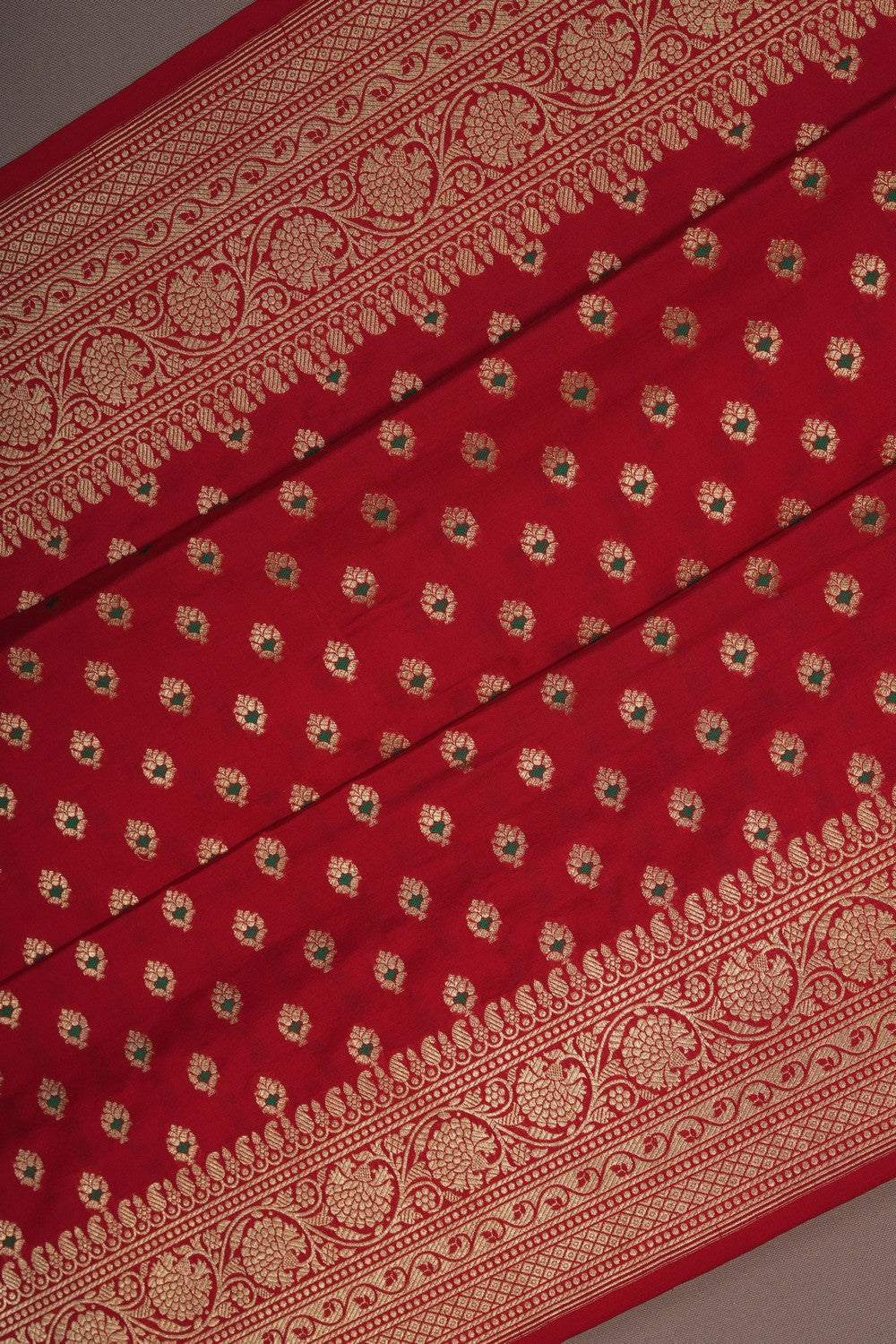 Image of Banarasi Silk Red Saree