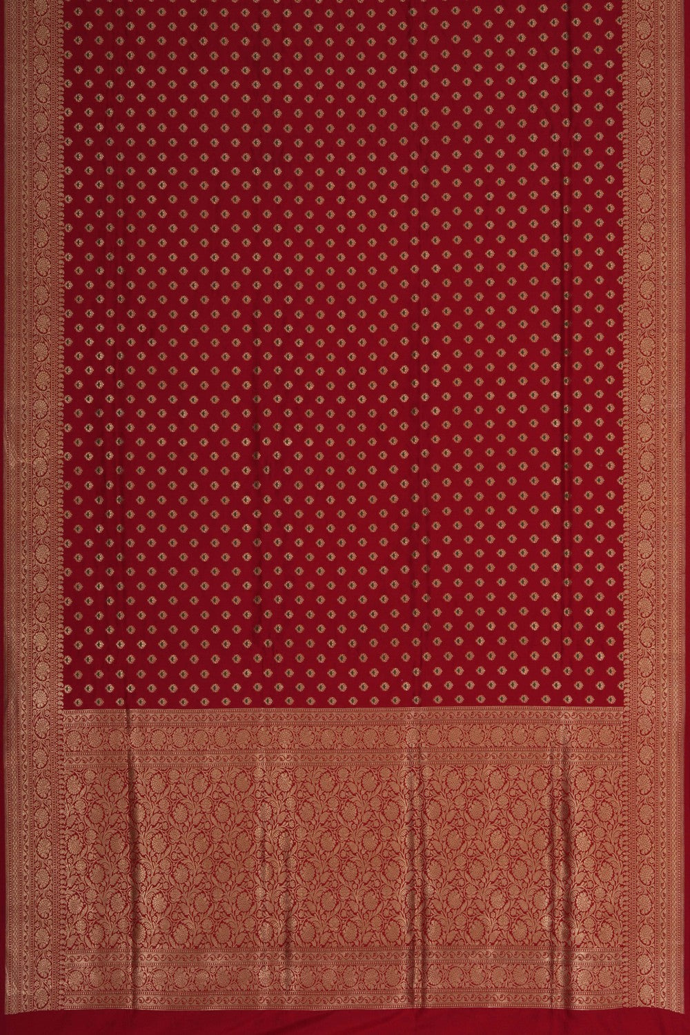 Image of Banarasi Silk Red Saree