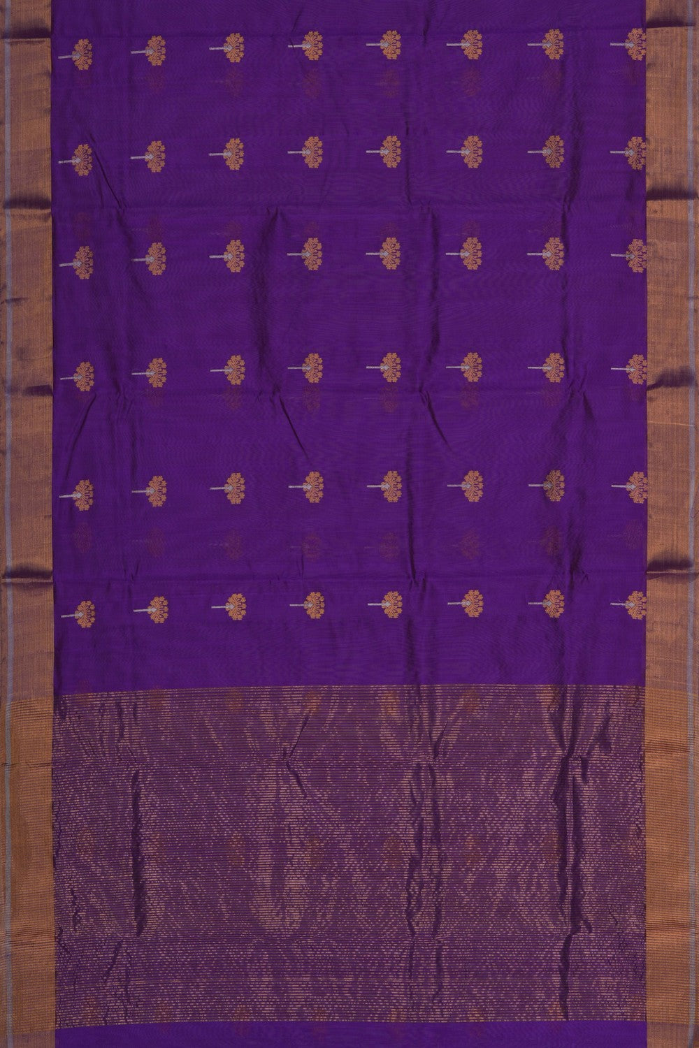 Image of Chanderi Silk Purple Saree