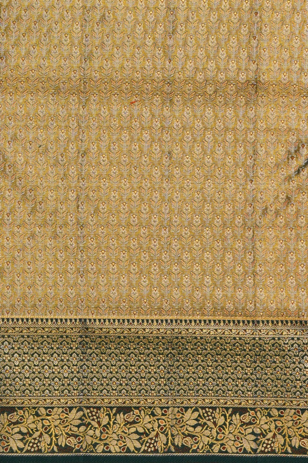 Image of Gold Tissue Brocade Kanjivaram Silk Saree