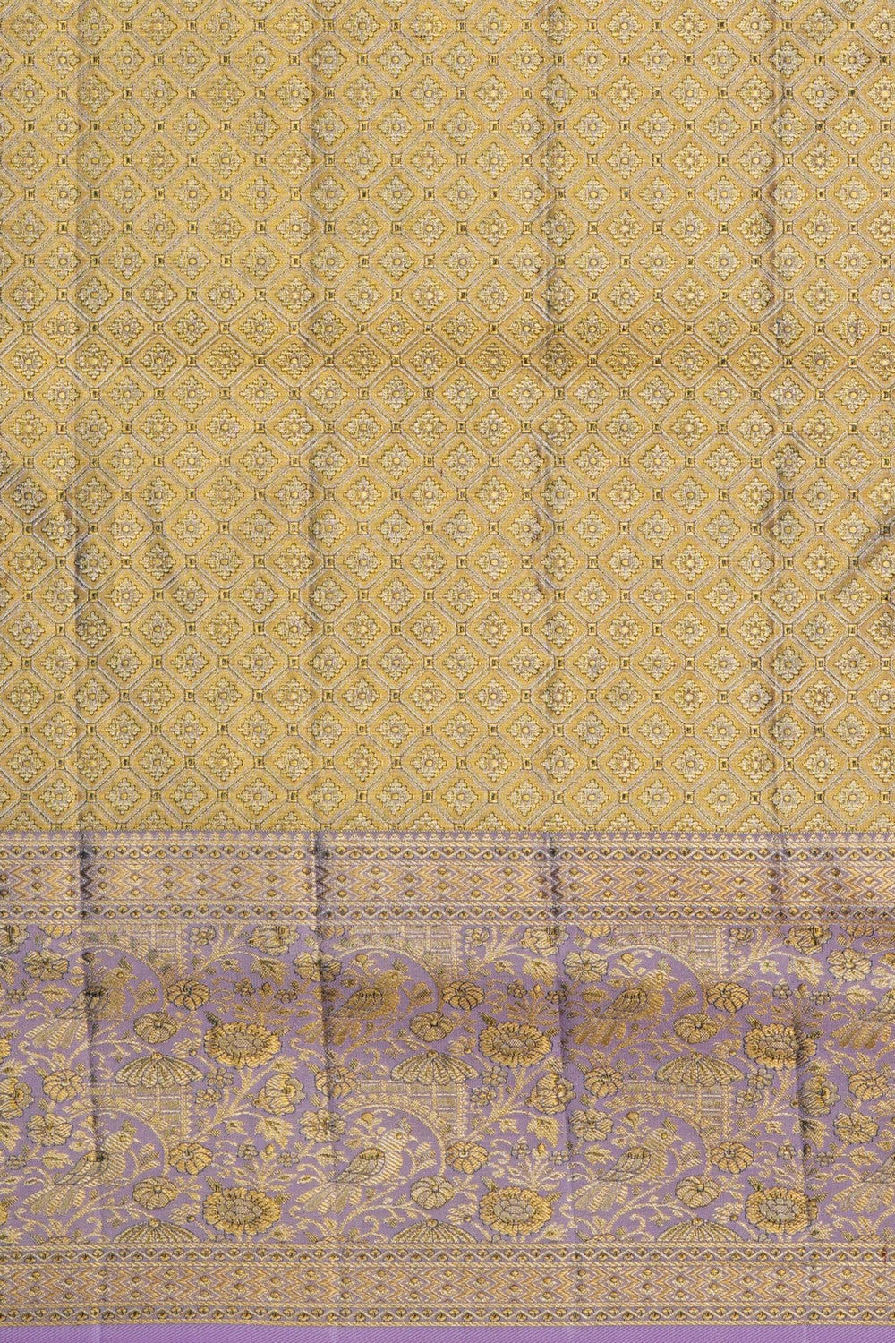 Image of Green Tissue Brocade Kanjivaram Silk Saree