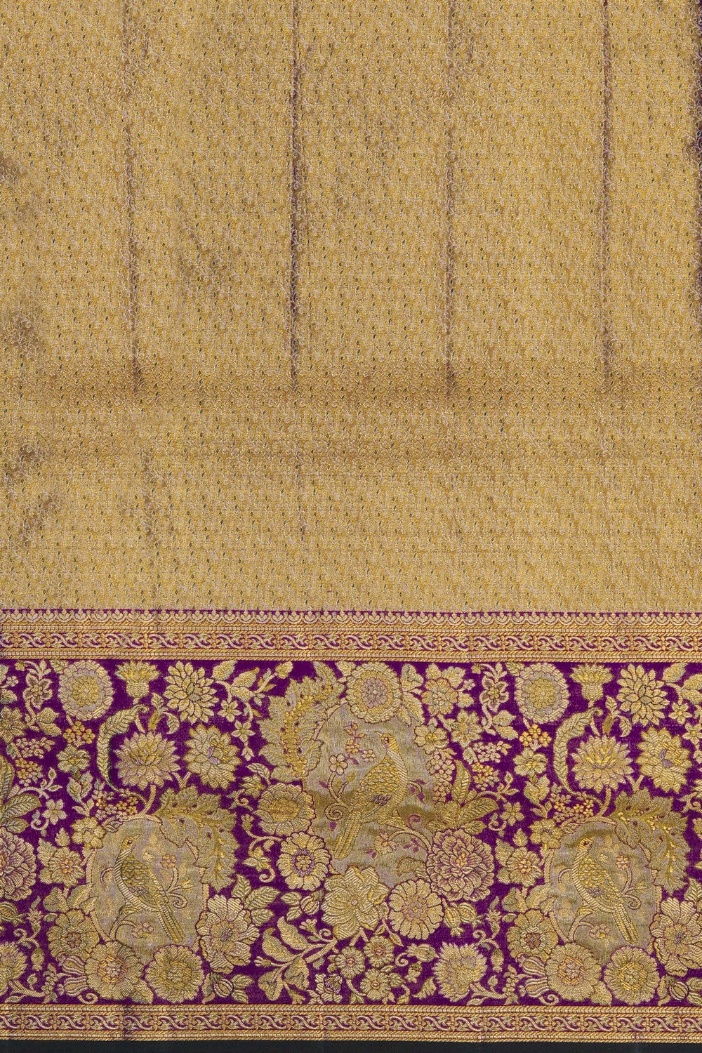 Image of Gold Tissue Brocade Kanjivaram Silk Saree