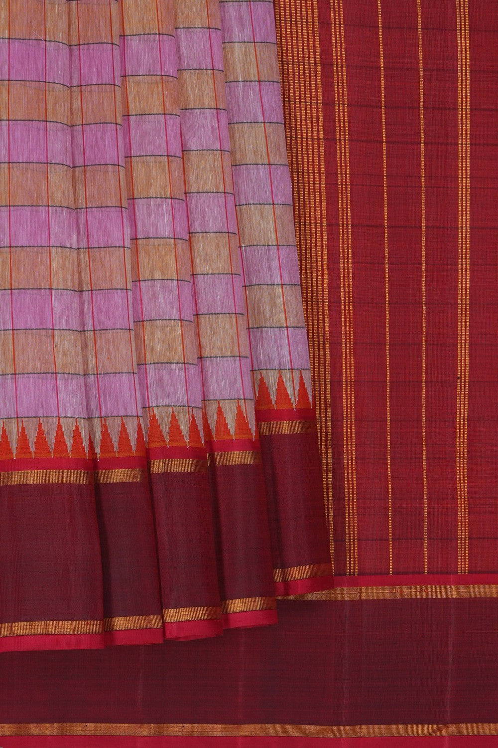 Image of Kanjivaram Linen Silk Saree