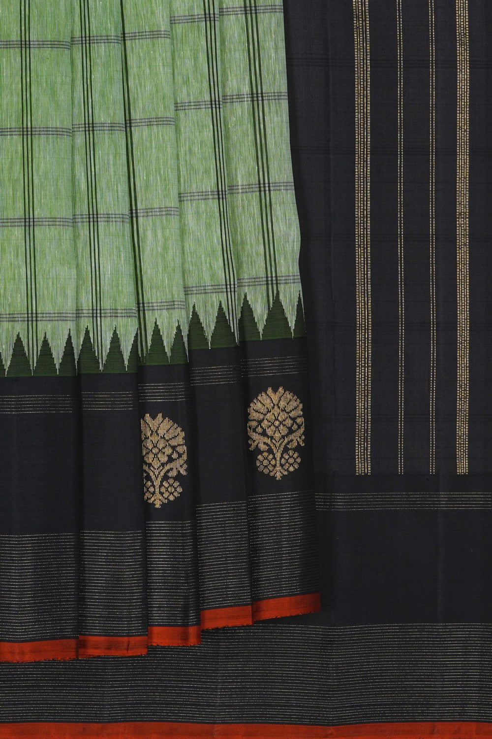 Image of Kanjivaram Linen Silk Saree