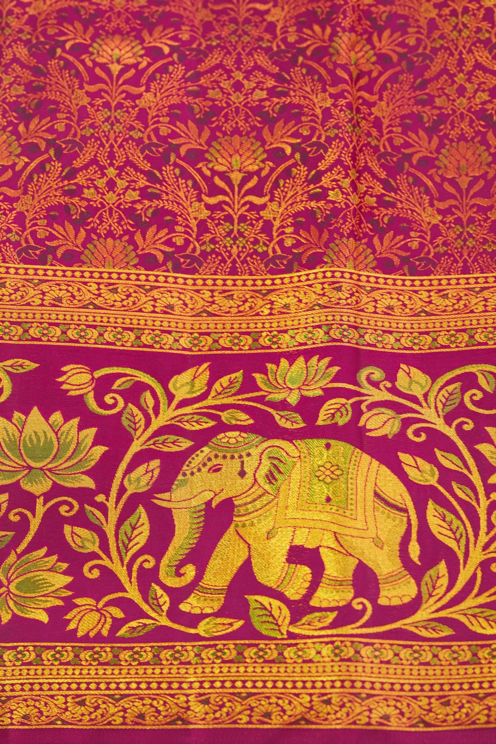 Image of Kanchipattu Brocade Pink Saree