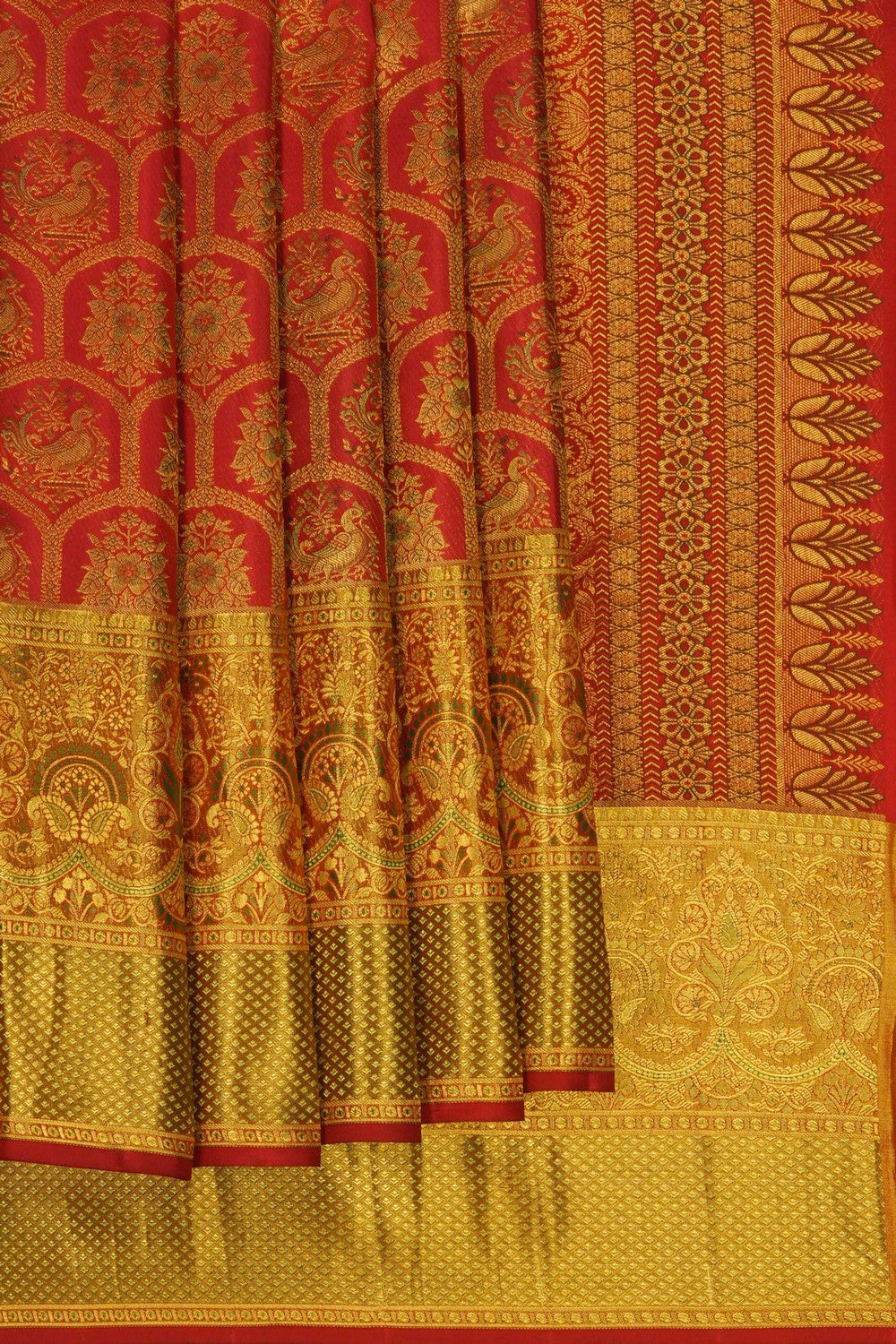 Image of Kanchipattu Brocade Red Saree