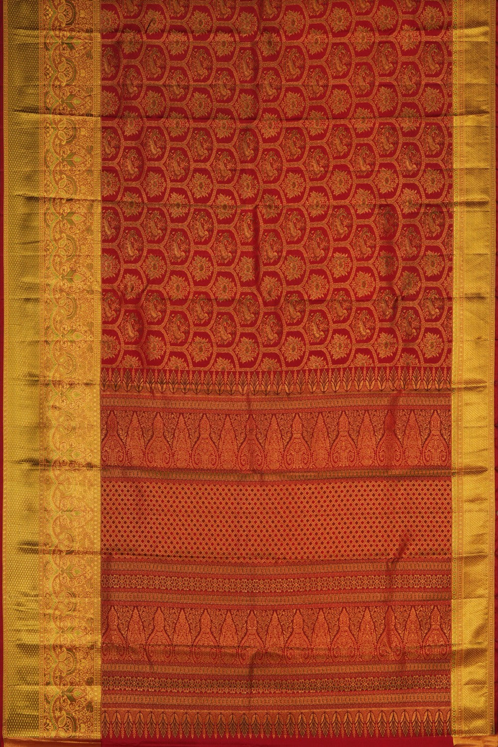 Image of Kanchipattu Brocade Red Saree