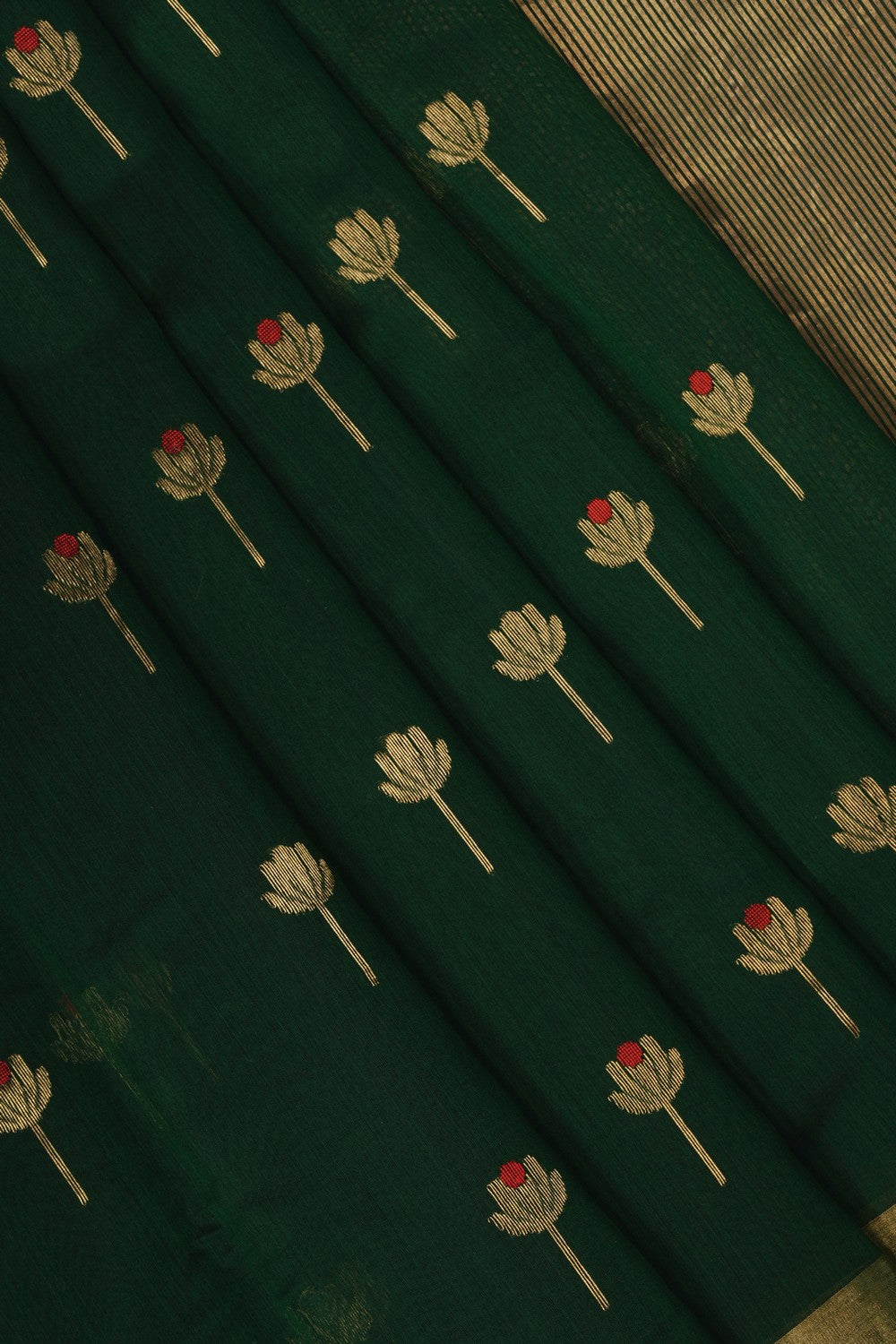 Image of Chanderi Green Saree