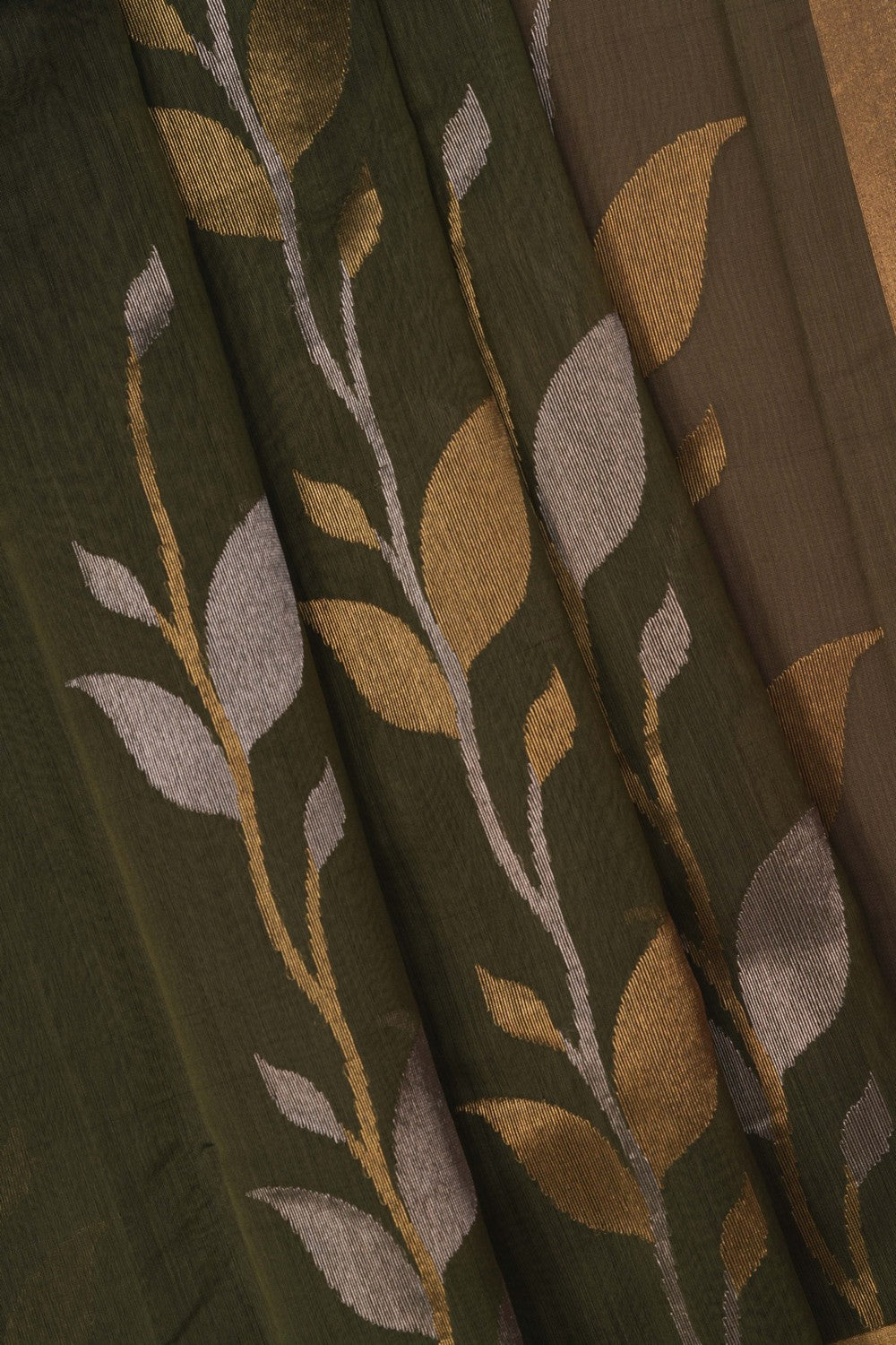 Image of Chanderi Green Saree