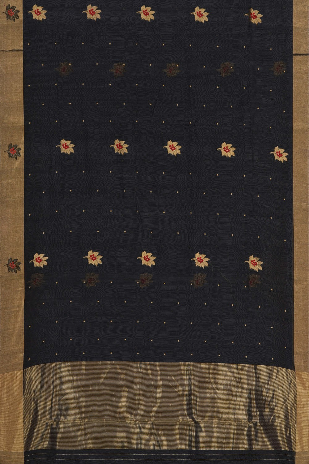 Image of Chanderi Black Saree