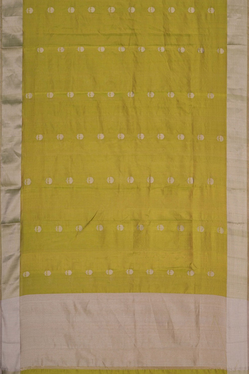 Image of Chanderi Tissue Silk Green Saree