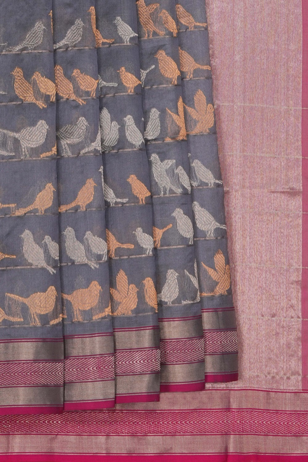 Image of Chanderi Grey Saree