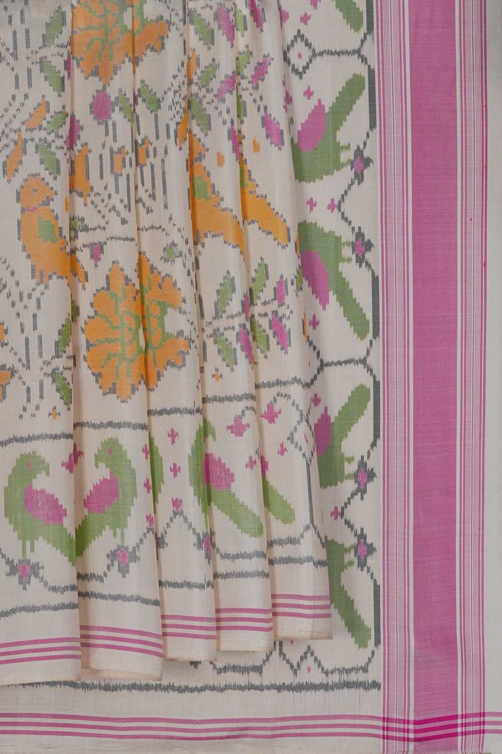 Image of Rajkot Silk Off-White Saree