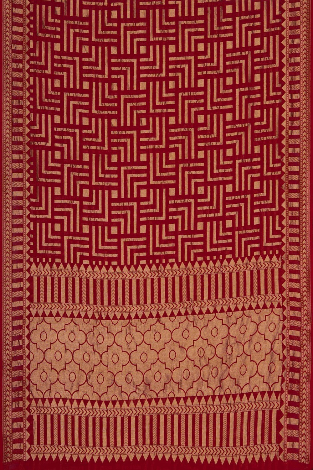 Image of Banarasi Georgette Red Saree