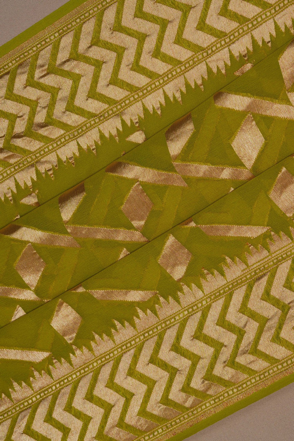 Image of Banarasi Georgette Green Saree
