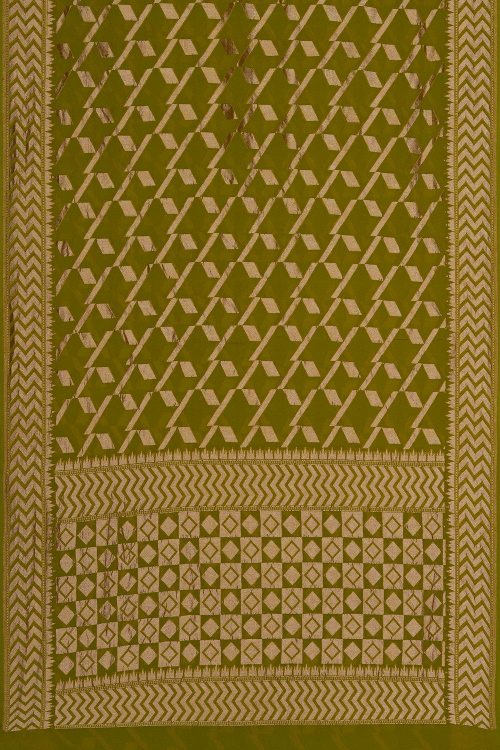 Image of Banarasi Georgette Green Saree