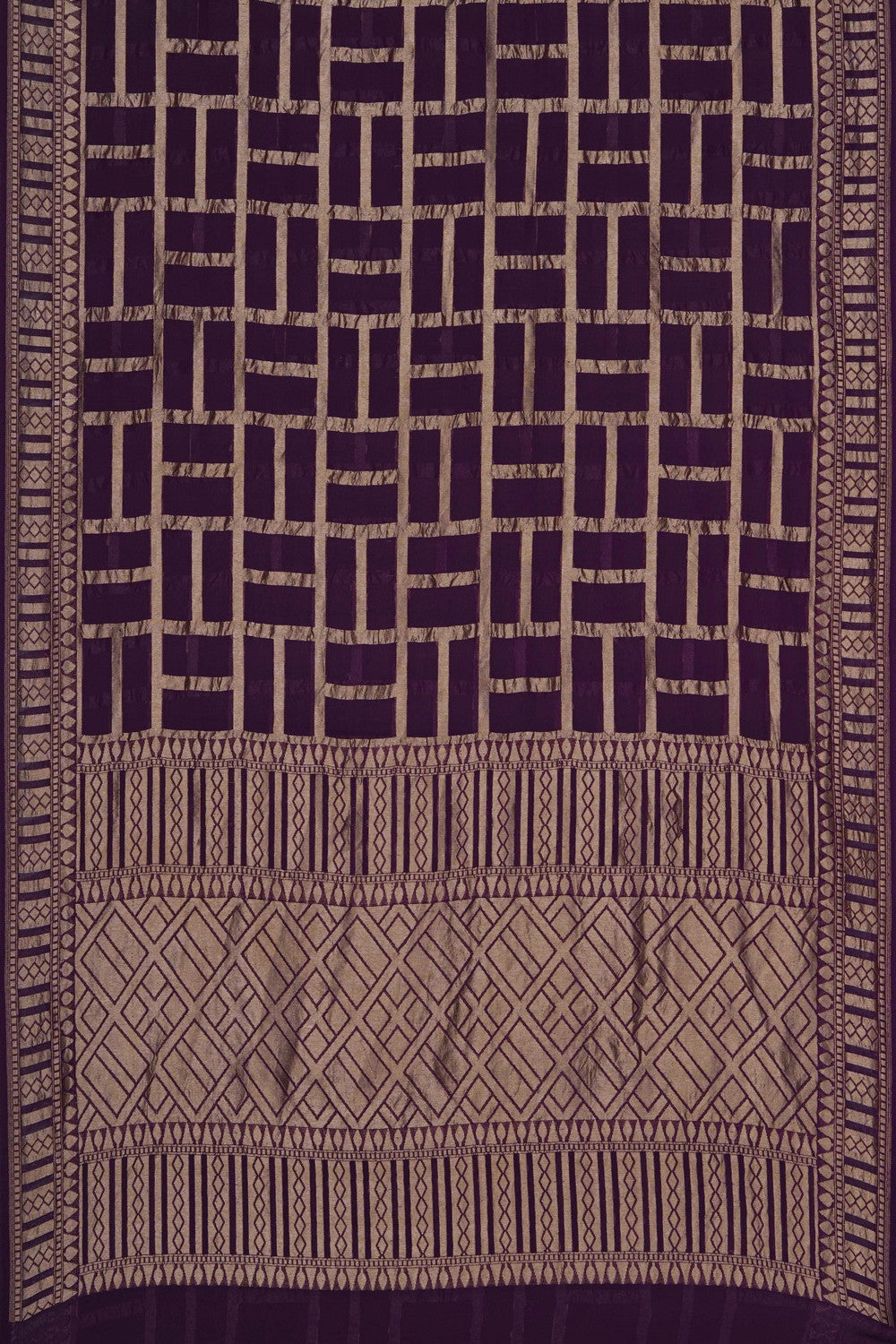 Image of Banarasi Georgette Violet Saree