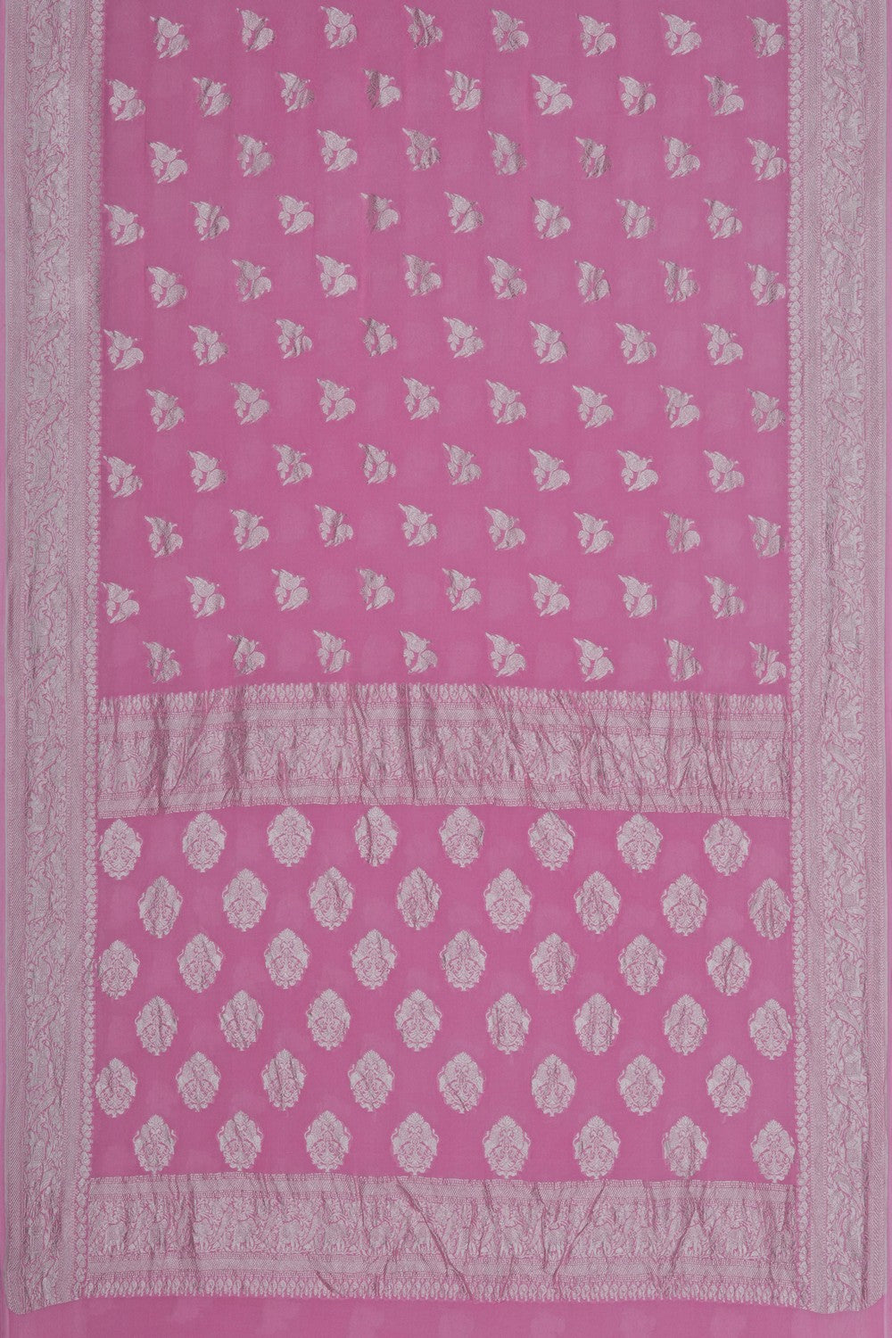 Image of Banarasi Georgette Pink Saree