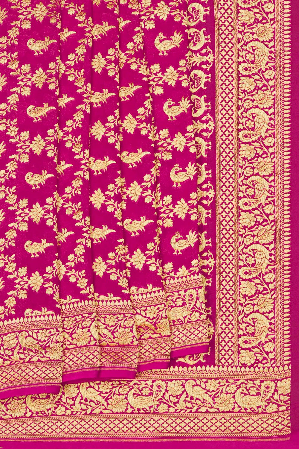 Image of Banarasi Georgette Pink Saree