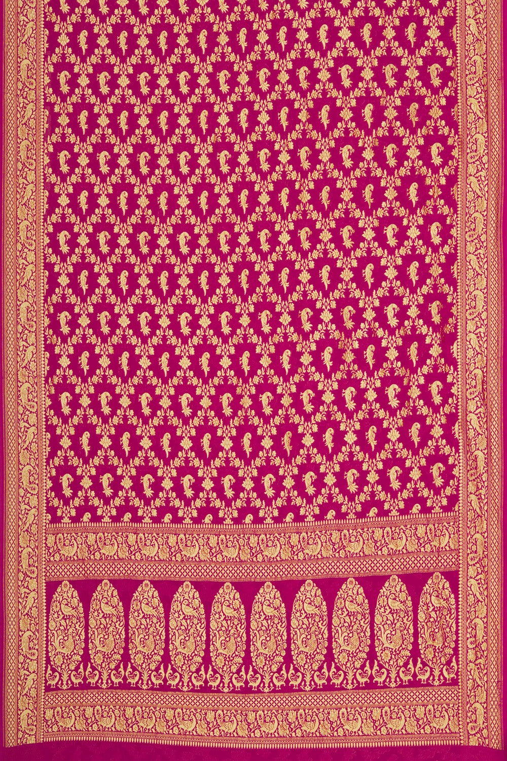 Image of Banarasi Georgette Pink Saree