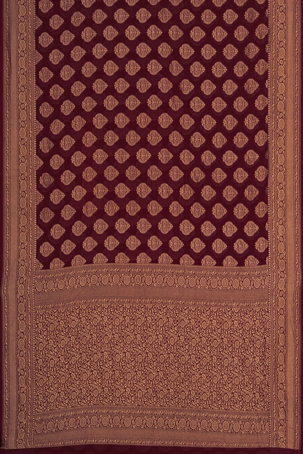 Image of Banarasi Georgette Maroon Saree